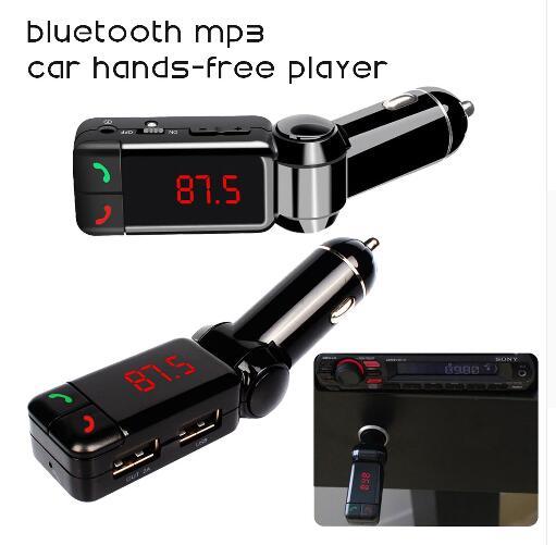 Hand Free MP3 WPA Player LCD Bluetooth Car Kit With FM Transmitter SD USB Charger Handsfree For iPhone Android phone