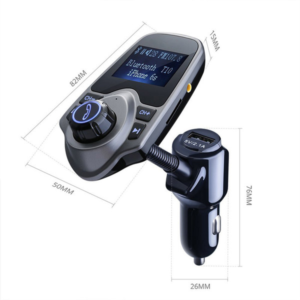 Car MP3 Audio Player Bluetooth FM Transmitter Wireless FM Modulator Car Kit HandsFree LCD Display USB Charger For Mobile