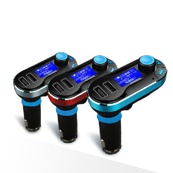 Dual USB Charger Wireless Car Bluetooth Kit Handsfree MP3 Player FM Transmitter AUX T66 100pcs/lot Free DHL