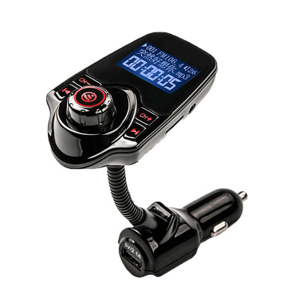 T10 Car Wireless MP3 FM Transmitter LCD Display Bluetooth V3.0+EDR Handsfree Kit Support U Disk FLAC TF Card DHL OTH339