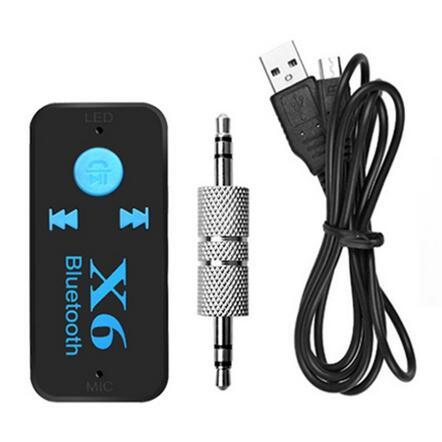 Mini Adapter Bluetooth Receiver Auto Car X6 Bluetooth Aux Kit Support TF Card A2DP Audio Stereo Bluetooth HandFree Receiver