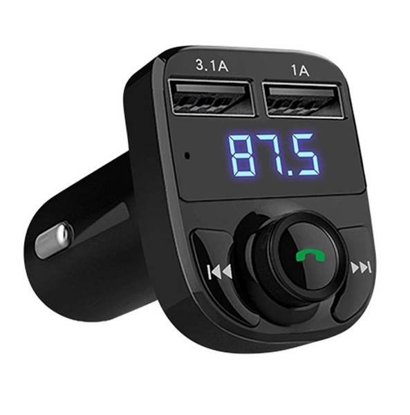 Car MP3 Audio Player Bluetooth Car Kit FM Transmitter Handsfree Calling 5V 4.1A Dual USB Car Charger Phone Charger(Retail)