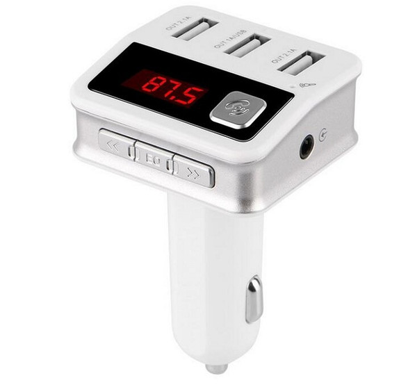 NEW Bluetooth Car kit BC12 3 USB Charging Port Auto LED Voltage Monitoring Display Handsfree Bluetooth Car Call FM Transmitters