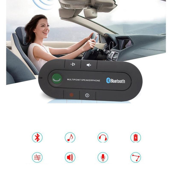 Sun Visor Bluetooth Handsfree Car Kit Bluetooth Speakerphone MP3 Music Player Wireless Bluetooth Receiver Speaker KKA6756