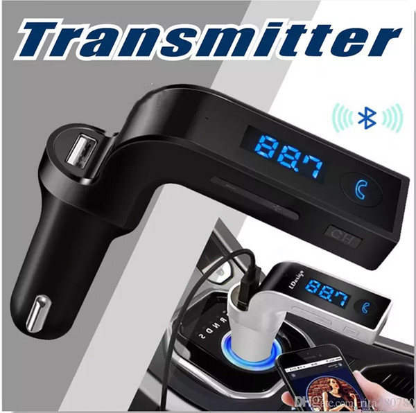 CAR G7 Bluetooth MP3 FM Transmitter Bluetooth Wireless Car Kit Hands Free FM Adapter Transmitter With USB Car Charger With Package