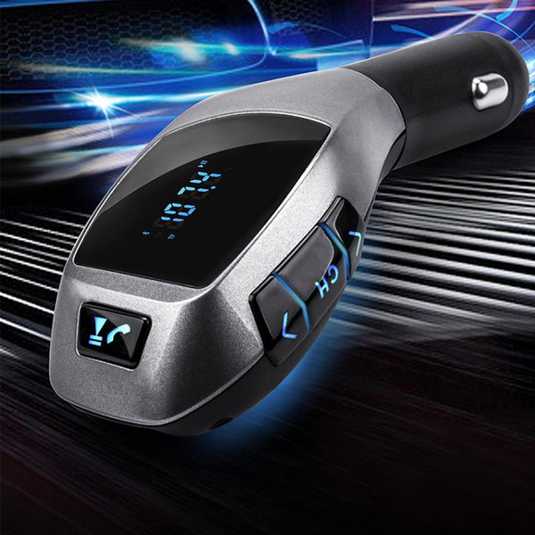 Bluetooth Car Kit Wireless Fm Transmitter Radio Adapter FM Modulator Handsfree Music Mp3 Usb Player Audio For Smartphone X5