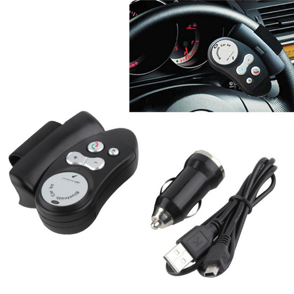 2016 Universal Steering Wheel Hands Free Wireless Bluetooth Car Speaker Phone Kit For iPhone For Samsung Mobile Free Shipping