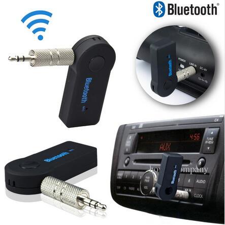 Fashion Universal 3.5mm Bluetooth Car Kit A2DP Wireless AUX Audio Music Receiver Adapter Handsfree with Mic For Phone MP3 Retail package