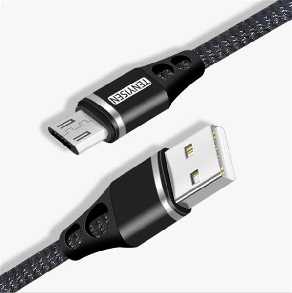 V8 Micro USB Cable 1M 2.4A Durable Nylon Braided High-Speed Charging USB Cable for Android With box package car