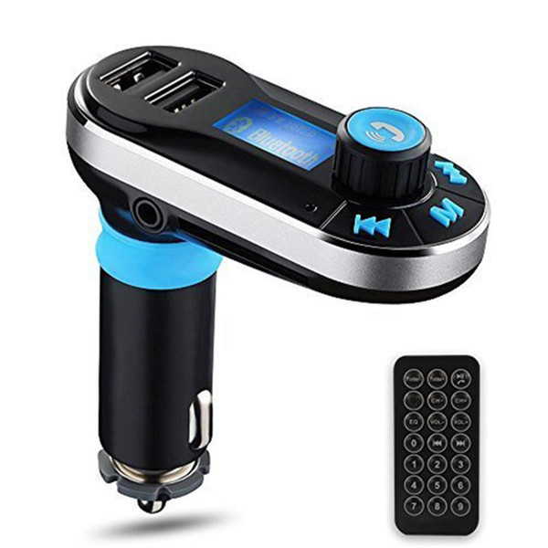 Wireless Multifunctional Bluetooth Handsfree Car Kit/ Adapter FM Transmitter Calling MP3 Player Dual USB Ports for Phone charge