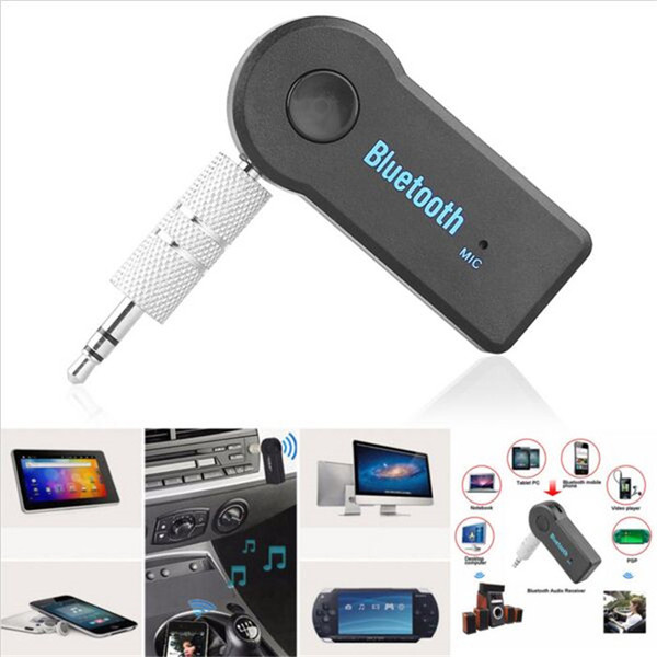 Universal Bluetooth Car Kit 3.5mm Streaming A2DP Wireless AUX Audio Music Receiver Adapter Handsfree with Mic For Phone MP3 iPAD