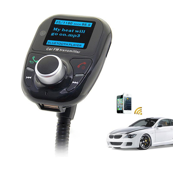 DHL Fedex BT002 Car MP3 Player With Remote Controller Bluetooth Car Kit Wireless FM Transmitter A2DP USB Car Charger For iPhone Samsung