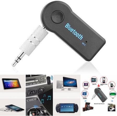 Universal 3.5mm Bluetooth Car Kit A2DP Wireless AUX Audio Music Receiver Adapter Handsfree with Mic For Phone MP3 ipad Retail package DHL