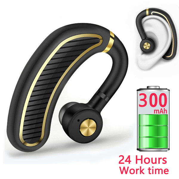 Business Car Bluetooth 4.1 Earphone Ear Hook Driving Handfree 300mAh Wireless Headset HD Microphone Sport Headphone