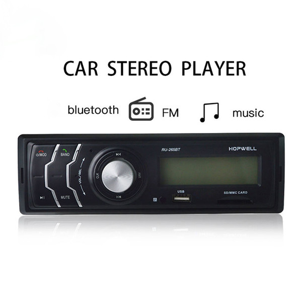 eClouds Multifunction Auto radio 1Din 4Channel Car Audio FM Radio Stereo In Dash Bluetooth MP3 Player Hands-free Aux Input Receiver USB