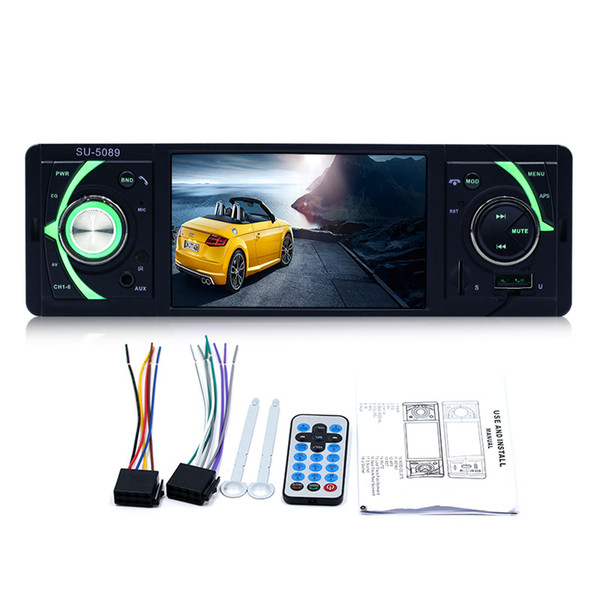 1 Din Car Audio 12V 24V 4.1 inch Bluetooth Car MP5 Player Auto Radio FM Support Rear View Camera USB TF AUX