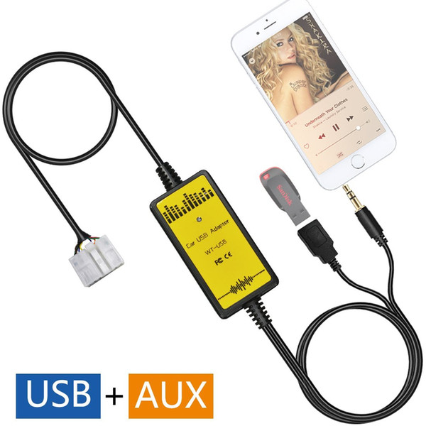 Factory OEM Radio WMA USB SD Music Auxiliary Car MP3 Audio Interface for 1998-2004 Toyota Lexus Avalon Avensis Camry Celica Corolla