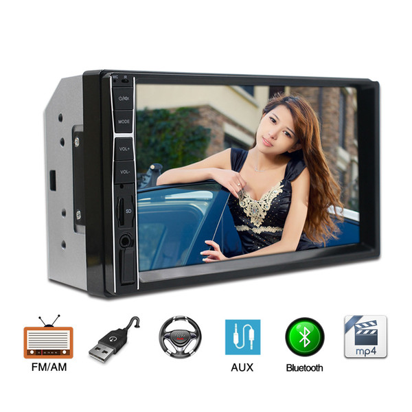 7'' Car MP3 MP5 Radio Player with FM Bluetooth Mirror Link Support Rearview for Universal