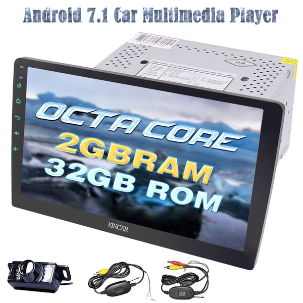 EinCar Car Stereo 10.1'' Octa-core 2GB+32GB Double Din Car Radio Android 7.1 GPS Navigation Mirroring Bluetooth Autoradio WIFI OBD 3G 4G