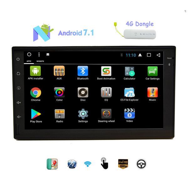 Android 7.1 Nougat System in Dash Eincar 7'' Double din 2G RAM Car Stereo GPS Navigation Octa-core Autoradio Bluetooth Car Player Headunit