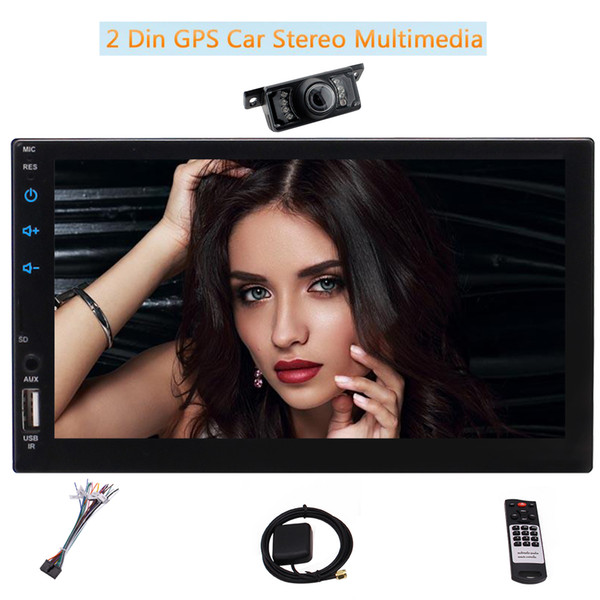 Camera EinCar 1GB RAM+16GB ROM Android 6.0 Car Player GPS Navigation Double Din 7'' 800*480 Touchscreen Quad Core Car Stereo Radio Receiver