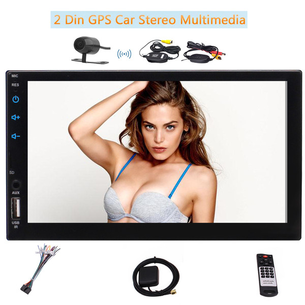 Eincar Android 6.0 1GB RAM Car Stereo Radio 7'' Double Din Head Unit GPS Navigation Bluetooth WIFI CAM-IN OBD2 DAB+ Steering Wheel