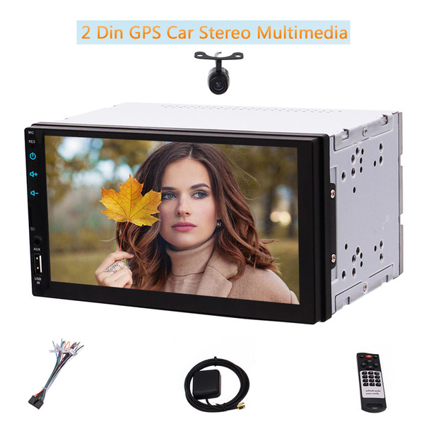 1GB+16GB Double 2Din Android 6.0 In Dash Quad Core Car Stereo Radio Player GPS Navigation WIFI Bluetooth Mirrorlink SWC Front Rear Camera