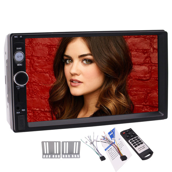 7'' Double Din Capacitive Touch Screen Car Stereo bluetooth car stereo MP5 Player FM Radio Audio car stereo player SD/USB/AUX/camera