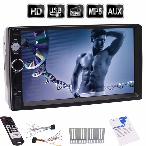 Double din 2din 7'' radio digital Capacitive touchscreen car Multimedia MP5 Player in dash headunit no DVD player USB TF car pc system