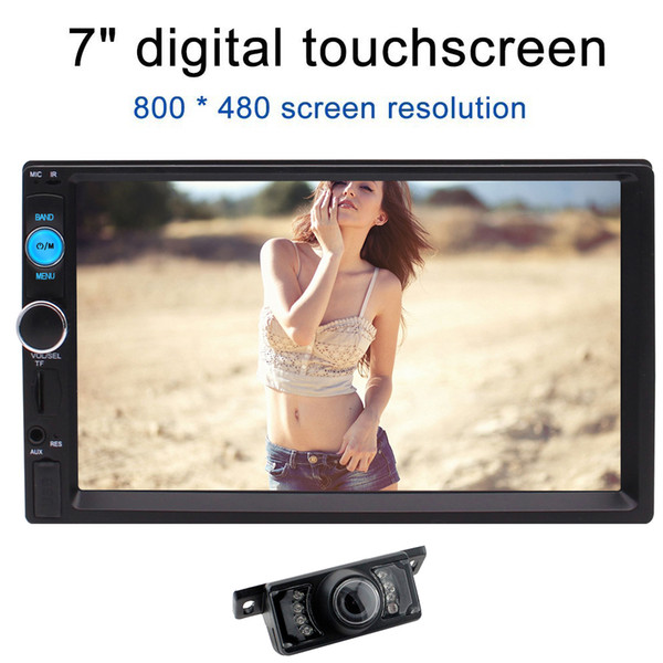 Double Two Din Car Stereo MP5 Player 7''TouchScreen Car Audio Video player In Dash Bluetooth Car Audio Multimedia System FM Radio/SD/USB