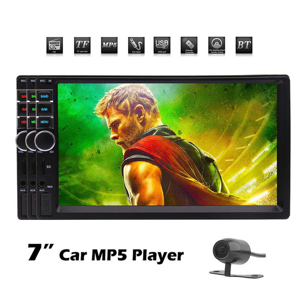 EinCar NO DVD NO GPS MP5 Player in Dash Car Stereo 7'' Capacitive Autoradio Video Audio Headunit Double 2 Din Multimedia System