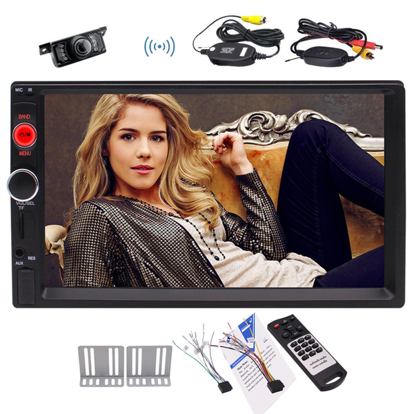 Universal 7'' HD Bluetooth MP5 player Capacitive Touch Screen Car Stereo FM Radio Car Video USB TF Aux Input Color screen SWC Charge