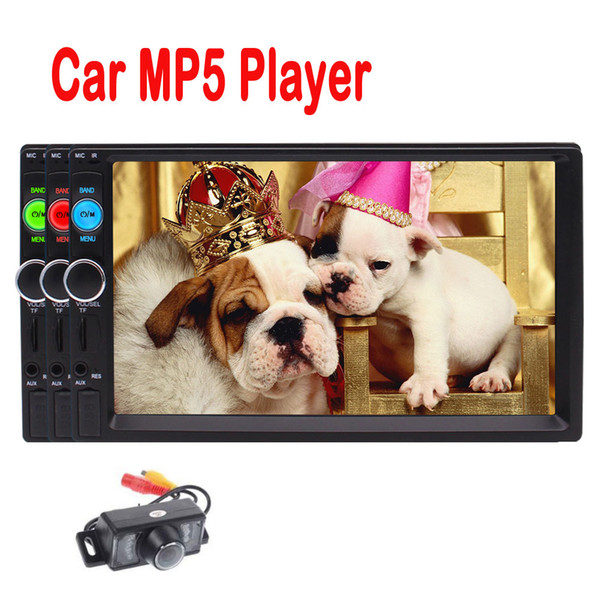 HD 7'' Universal 2DIN in Dash Bluetooth Car Stereo MP5 Player MP3/ MP4/USB/TF/FM Radio Entertainment Video Music Playing Remote Control