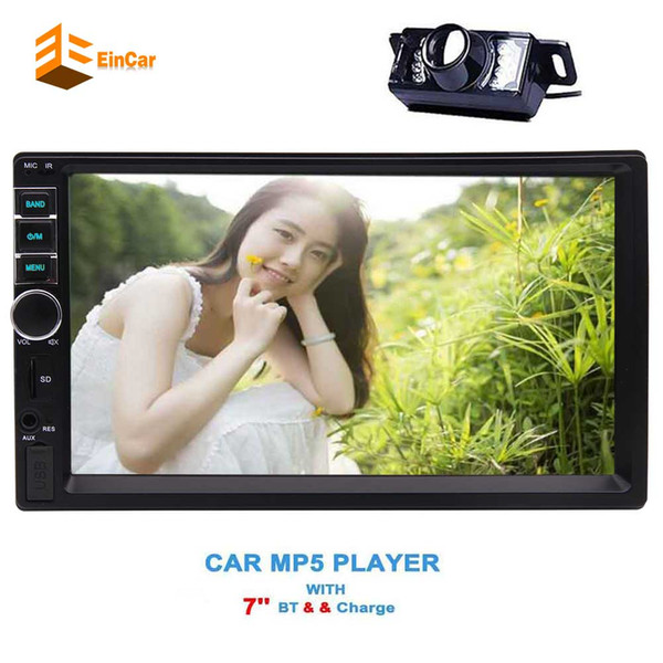 Reversing Camera Dash Capacitive Touchscreen Univresal 7'' Car Stereo Autoradio Bluetooth 2 Din HD FM Radio Receiver MP5 Player USB SD Input