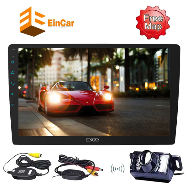 Car Stereo Android 7.1 10.1'' GPS NO DVD Player Bluetooth Radio SUB/Video Output Mirrorlink Steering Wheel Control+Wireless Backup Camera