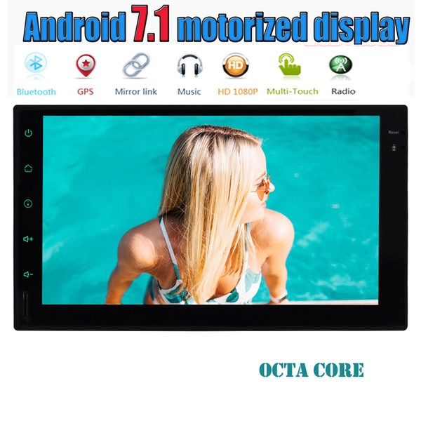 EinCar Android 7.1 Car Stereo Octa Core 2GB+32GB Double Din 7'' Capacitive Touch Screen Vehicle GPS Headunit In Dash Navigation Autoradio BT