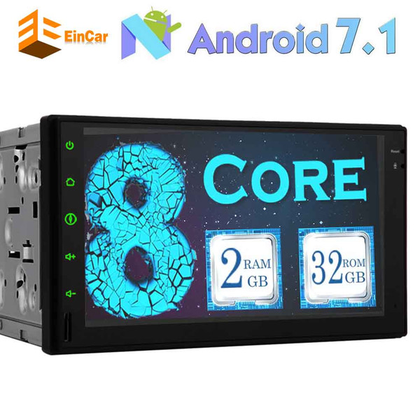 Eincar 7'' Octa-core Android 7.1 HD 1024*600 Car Stereo 2 Din in Dash GPS Navigation Radio Bluetooth Head Unit Phone Mirroring CAM-IN