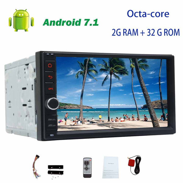 Android 7.1 Octa-core Headunit no dvd player 7'' Touchscreen Double din GPS Navigation Car radio Stereo Autoradio Wifi FM AM RDS