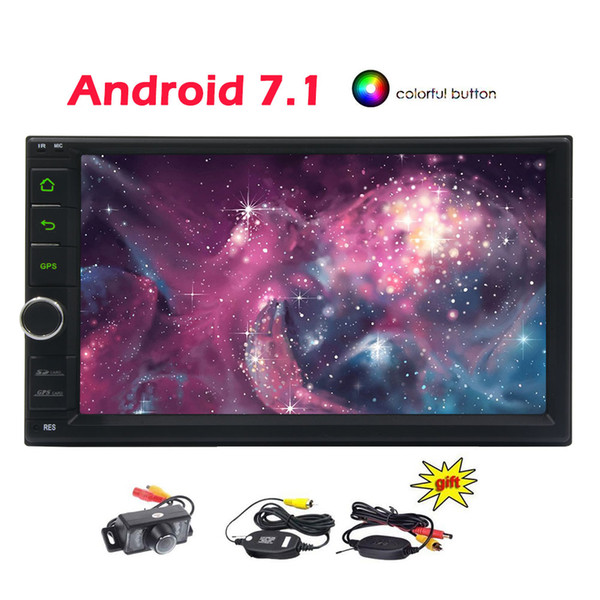 Android 7.1 Car Stereo System 7'' Double 2 Din Car Video Player Autoradio Bluetooth GPS Navigation Capacitive ToucScreen Car PC Octa core