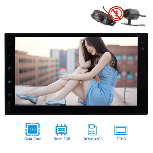 Android 7.1 Nougat System in Dash 7'' 2GB RAM Double Din Car Stereo GPS Navigation Octa-core Autoradio Bluetooth Car Player Headunit Wifi