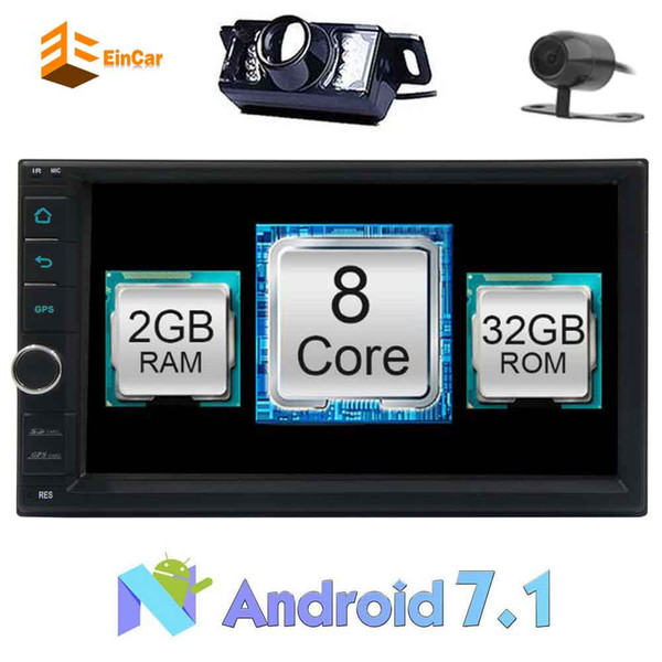 Eincar 7'' Car Radio Stereo Android 7.1 Octa Core In dash Capacitive Multi-Touch Screen Head Unit 2Din Radio Auto GPS Navigation WiFi