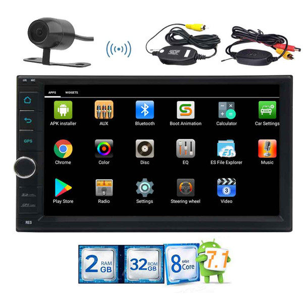 Universal 2GB 32GB GPS Navigation Car Stereo Audoradio with Android 7.1 Car Radio OCTA-core 7'' 1024*600 In-Dash FM/AM/RDS Radio Bluetooth