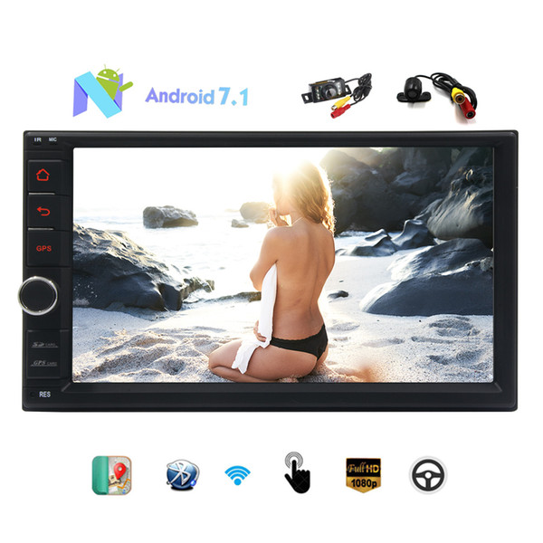 EinCar Android 7.1 Nougat Octa Core Car Stereo 7'' HD Touch Screen GPS Navigation Double 2 Din Car Radio Multimedia Player 1080P