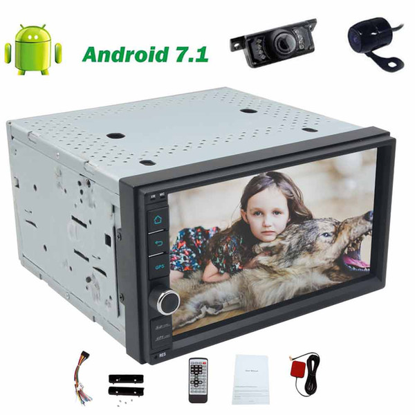 7''Car PC Autoradio GPS Navigation Car Radio Stereo no DVD Player Android 7.1 Octa-core in Dash Headunit Wifi BT USB/SD+Front&Backup camera