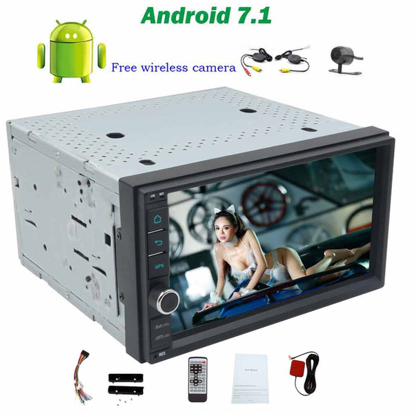 Android 7.1 trip computer Car radio Stereo in dash Octa-core no DVD Player Head Unit Double din 7inch Touchscreen Support Wifi OBD2