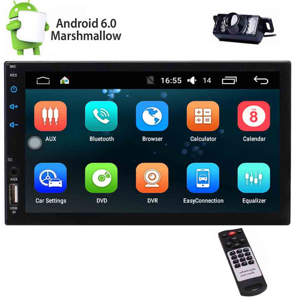 Double Din in Dash Android 6.0 Car Stereo Headunit Quad Core 2Din Capacitive Muti-Touch Screen Car Autoradio FM RDS Radio Receiver Auto