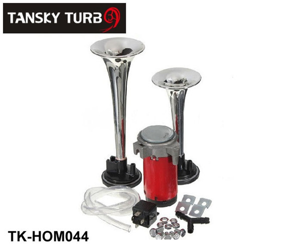 Tansky - horn / Loud / car speaker 12V 135db Twin Trumpet Air Horn & Compressor Set Kit Car Boat Truck TK-HOM044