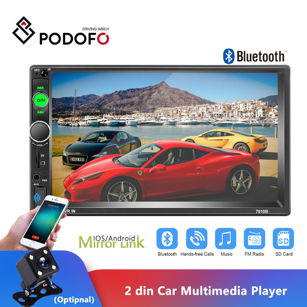 Podofo 2Din Car Radio 7 inch Touch Screen Radio Autoradio Car MP5 Player Digital Display Bluetooth Multimedia USB 2din Autoradio