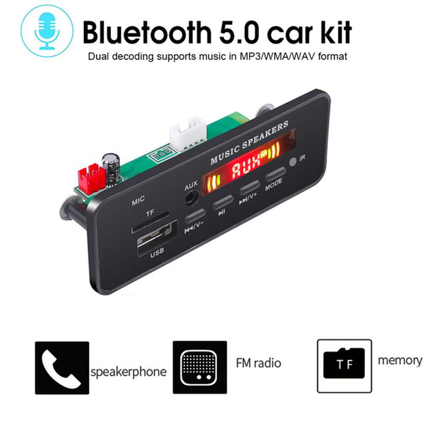 5/12V Car MP3 Decoder Board FM Radio Power Failure Memory Function Bluetooth MP3 Player Decoder Board