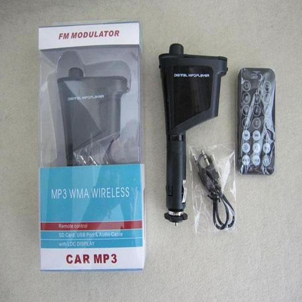 by dhl or ems 30 pieces Car MP3 Player Wireless FM Transmitter With USB SD MMC Slot retail box